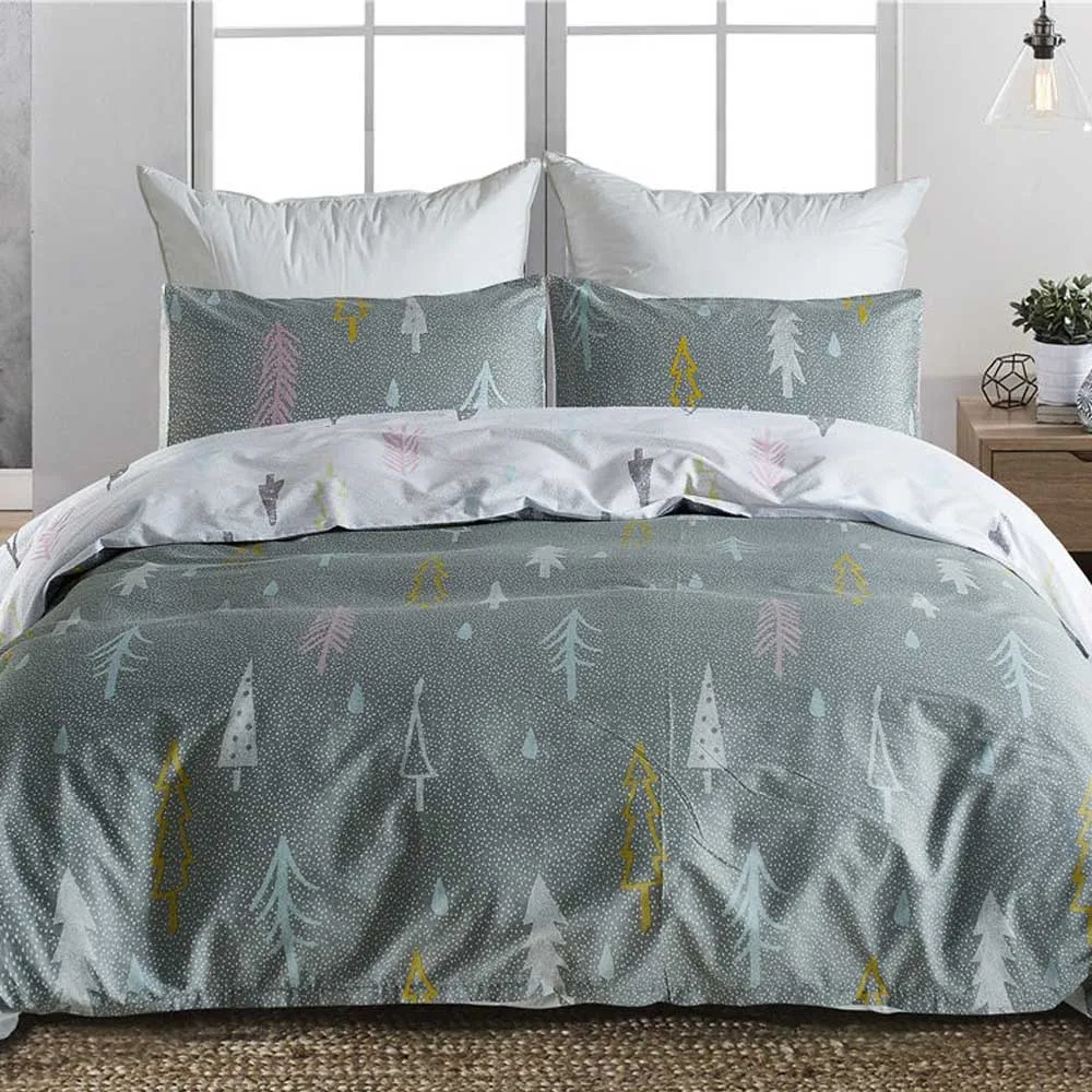 Nordic Gray Bedding Sets Us Twin Queen King Size 3pcs Bed Quilt