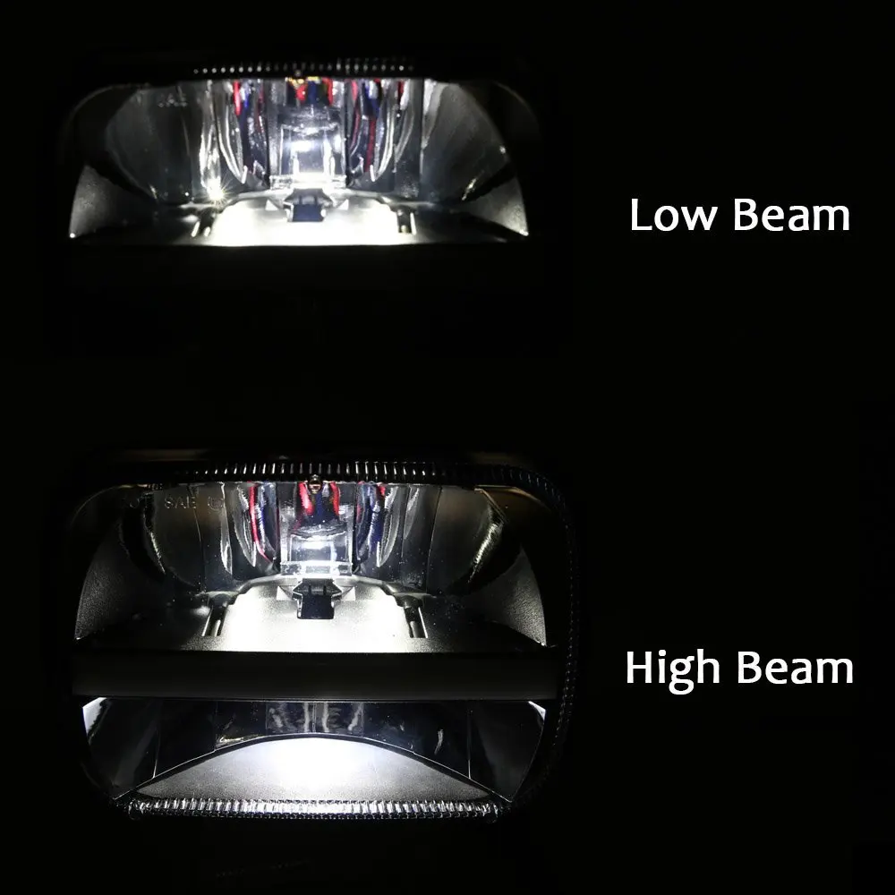 DOT approved 5 x 7inch Rectangular LED Headlights DRL Turn Signal for Jeep Wrangler YJ Cherokee XJ Trucks Offroad Headlamp Replacement H6054 H5054 H6054LL 69822 6052 6053.jpddg.jddpg