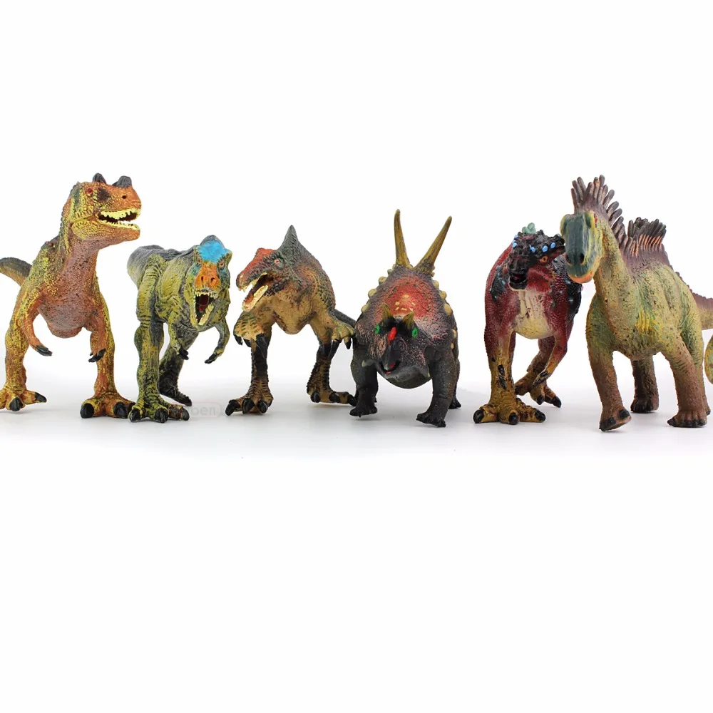Wiben 6 шт./лот тираннозавр рекс карнотавр агустиния Deinonychus Pachycephalosaurus Трицератопс динозавр игрушки
