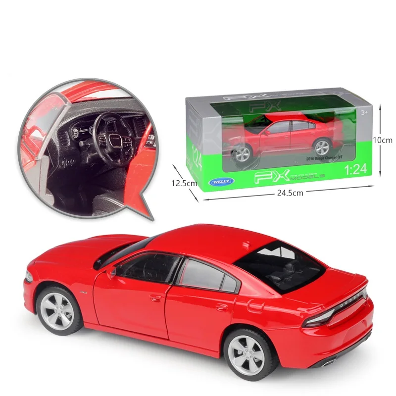 Welly 1:24 Dodge зарядное устройство R/T 2016 литья под давлением сплава Модель автомобиля игрушечный автомобиль