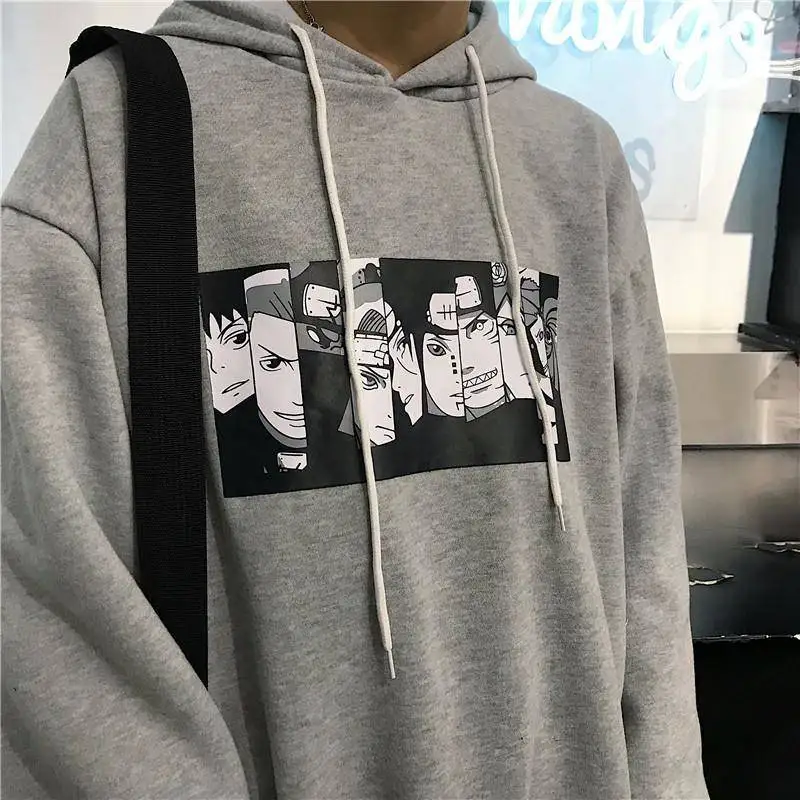2019 Cool Japan Anime Naruto Sasuke Print Hoody Men Women Autumn Winter Sweatshirt Fashion Hood Har