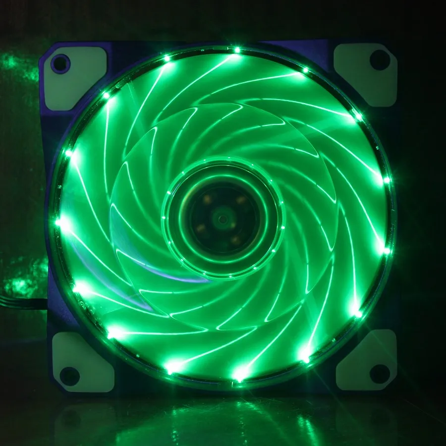 5PCS 12CM 120mm 12V PC Computer Case Cooling Cooler Green Led Fan 120