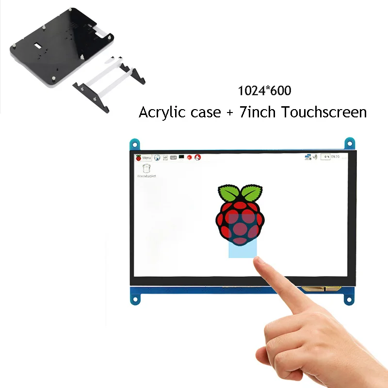 7 Inch Touch Screen For Raspberry Pi 3 Capacitive '' LCD Monitor Banana USB Touchscreen Display with Acrylic Case | Обустройство