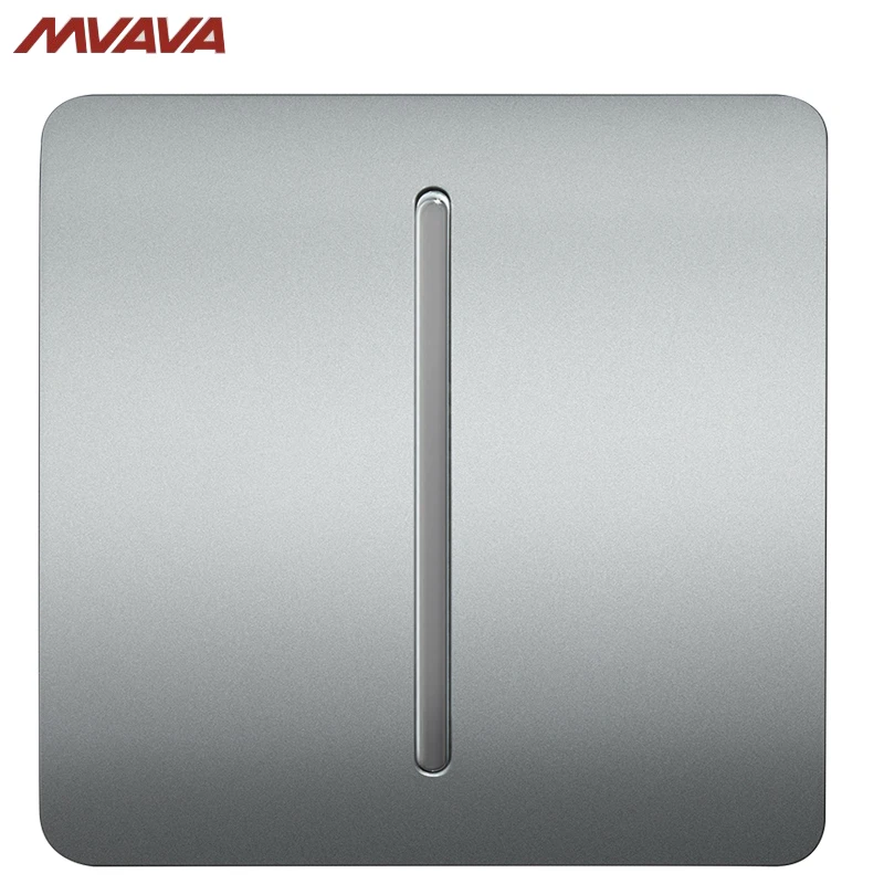 

MVAVA 16A 1 Gang 1 Way Light Wall Switch AC100V-250V Light Control Wall Decorative Push Button Luxury PC Material Free Shipping