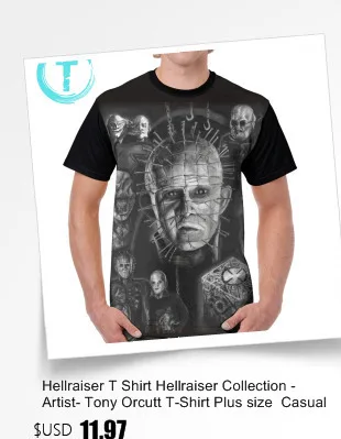 Футболка Hellraiser коллекция Hellraiser-Artist-Tony Orcutt футболка плюс размер повседневная графическая Мужская футболка с принтом