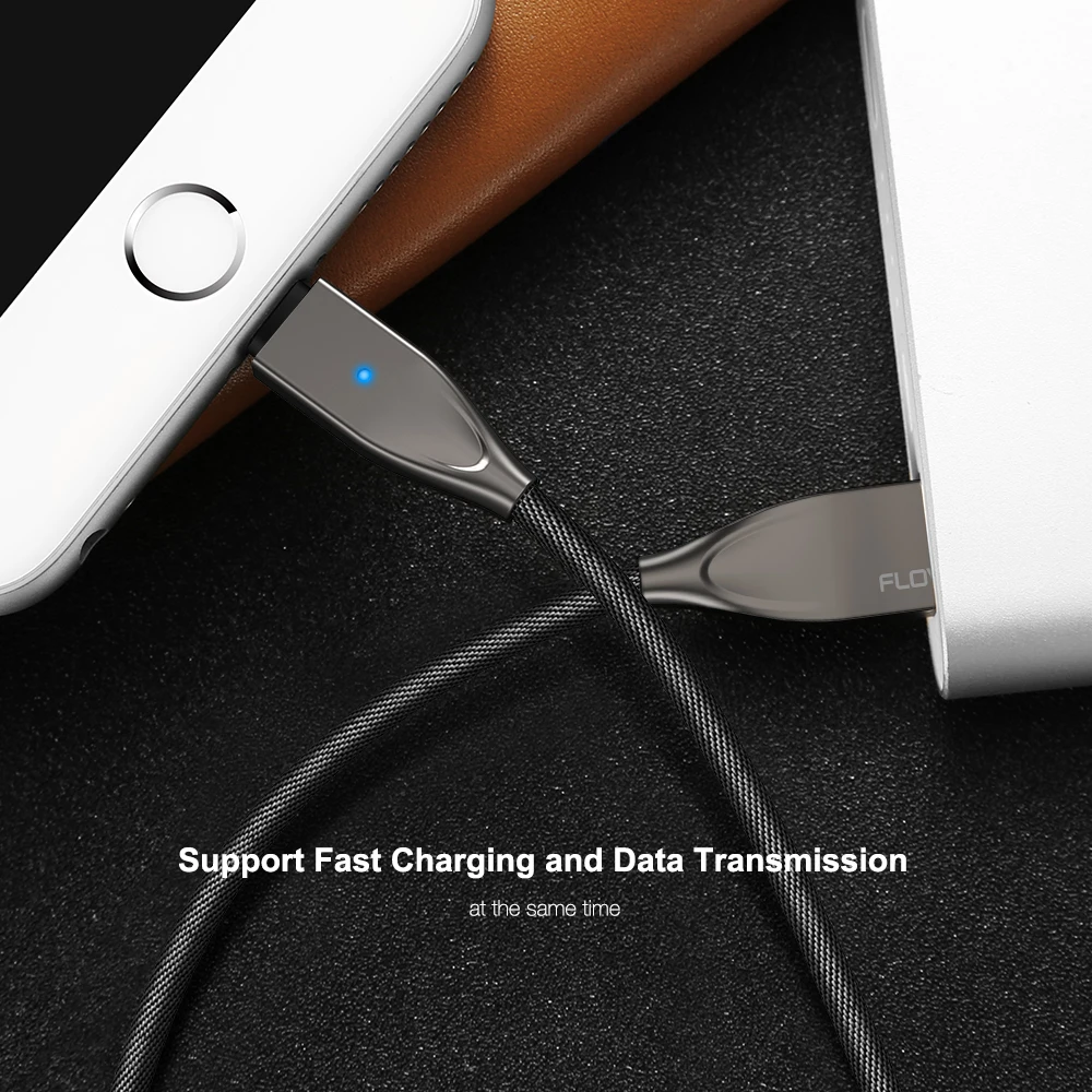 Автоматический USB кабель FLOVEME для iPhone X 7 Plus 5 В/2 1 А светодиодный быстрой зарядки и