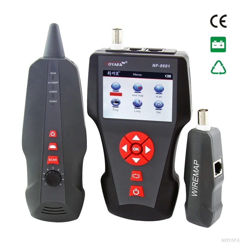 Original Noyafa Multi-functional Network Cable Tester LCD Cable length Tester Breakpoint Tester English version NF-8601 freeship