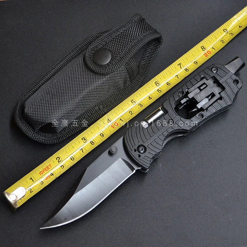 

KF10 Multi-function knife screwdriver LED emergency light folding outdoor camping survival rescue combination tool knife