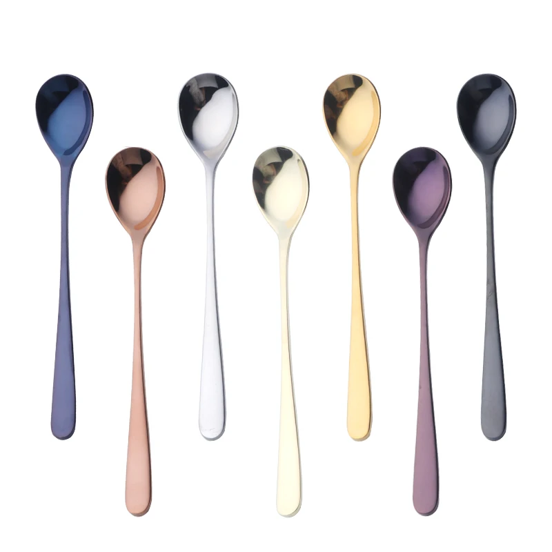 7pcs-8-Stainless-Steel-Ice-Spoon-Long-handle-Rose-Gold-Coffee-Spoon-Set-7-Colors-Long