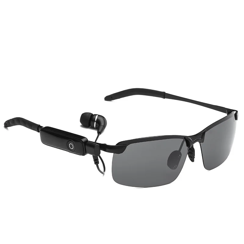 Новинка, многофункциональные поляризованные солнцезащитные очки с bluetooth-гарнитурой, беспроводные музыкальные наушники, микро USB, свободные руки, солнцезащитные очки для улицы - Цвет линз: B-Black