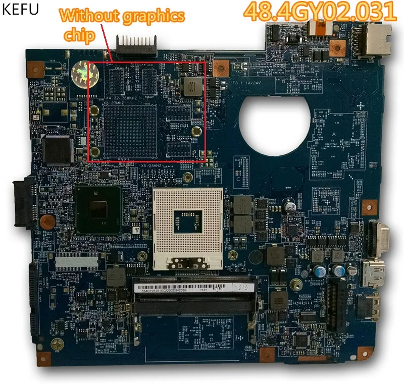 Материнская плата KEFU для ноутбука ACER 4741 материнская HM55 48 4gy02. 031 DDR3 полностью