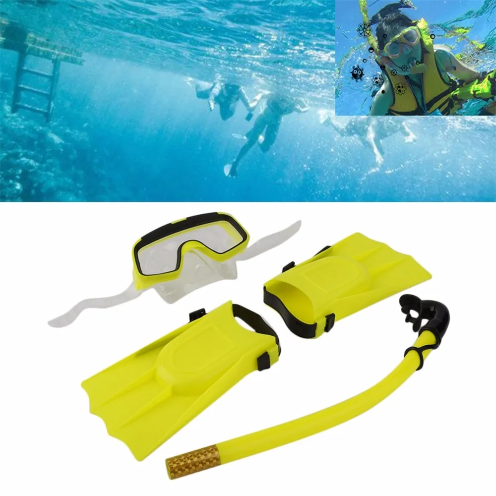 1 Набор, маска для подводного плавания, дыхательная трубка, длинные ласты для ног, 3 шт, набор для сноркелинга, оборудование для тренировок в бассейне, Новинка