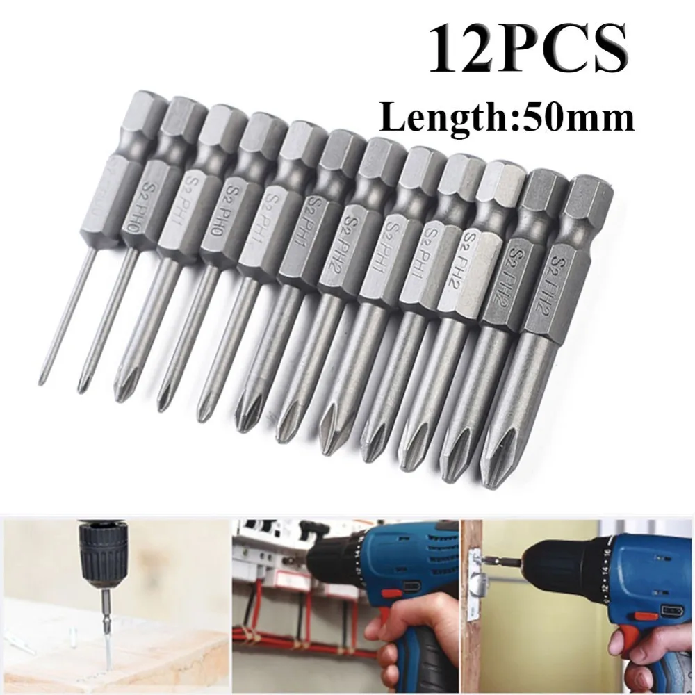 

Free Shipping 12 Pcs /Set Triangle Head Screwdriver Bits S2 Steel 1/4 Hex Shank 50mm