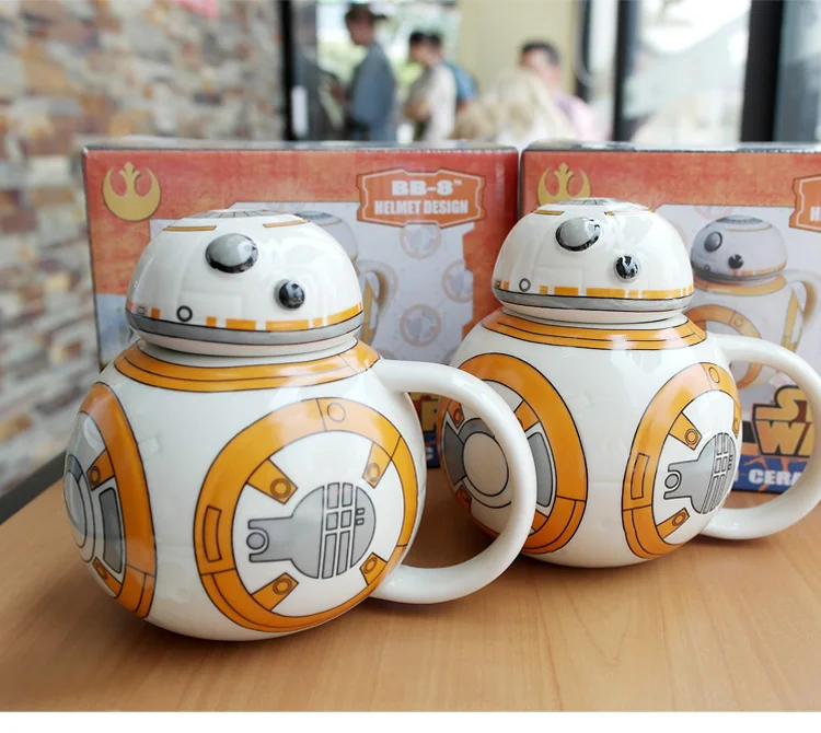 ULKNN Star Wars кружка BB-8 C-3PO 3D чашка для кофе с крышкой с ложкой высокотемпературное производство керамика подарок для детей