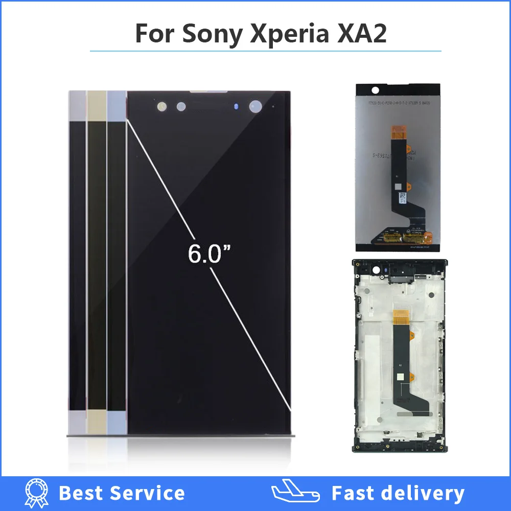 

LCD Display For Sony Xperia XA2 LCD H3113 H3123 H3133 H4113 H4133 Touch Screen Digitizer Assembly Screen For sony XA2 LCD +frame