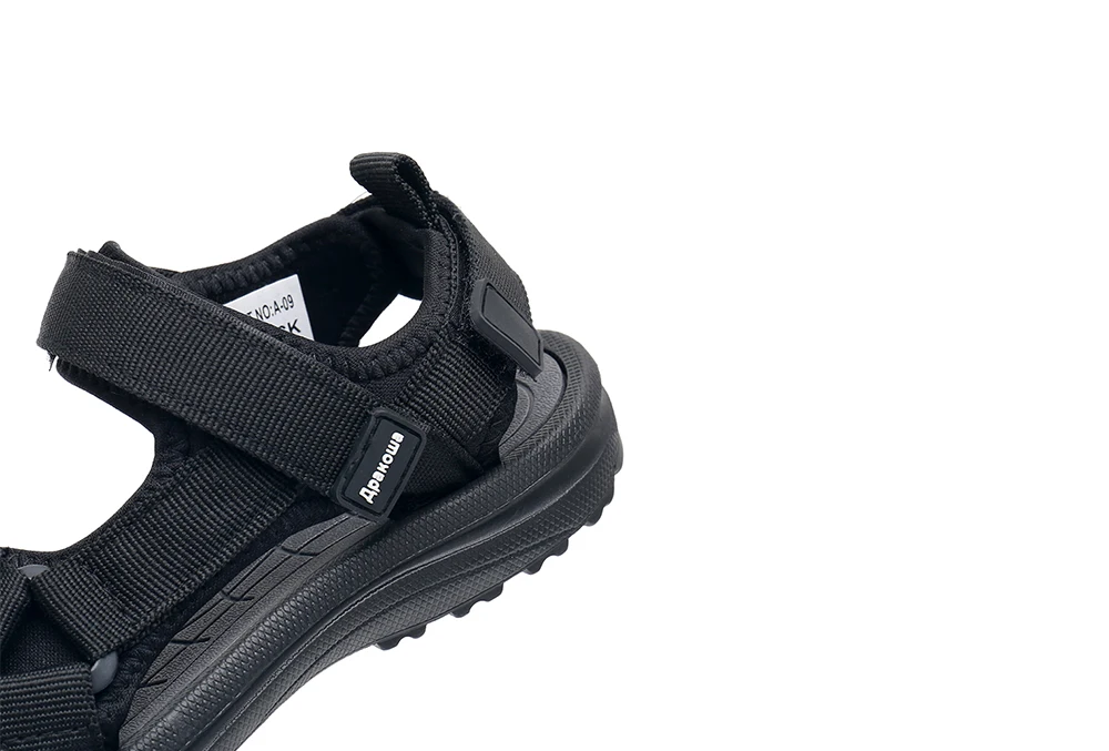 Apakowa/летние спортивные сандалии унисекс для маленьких мальчиков и девочек, с открытым носком, с 3 ремешками, для пляжной ходьбы Детская моющаяся быстросохнущая водонепроницаемая обувь