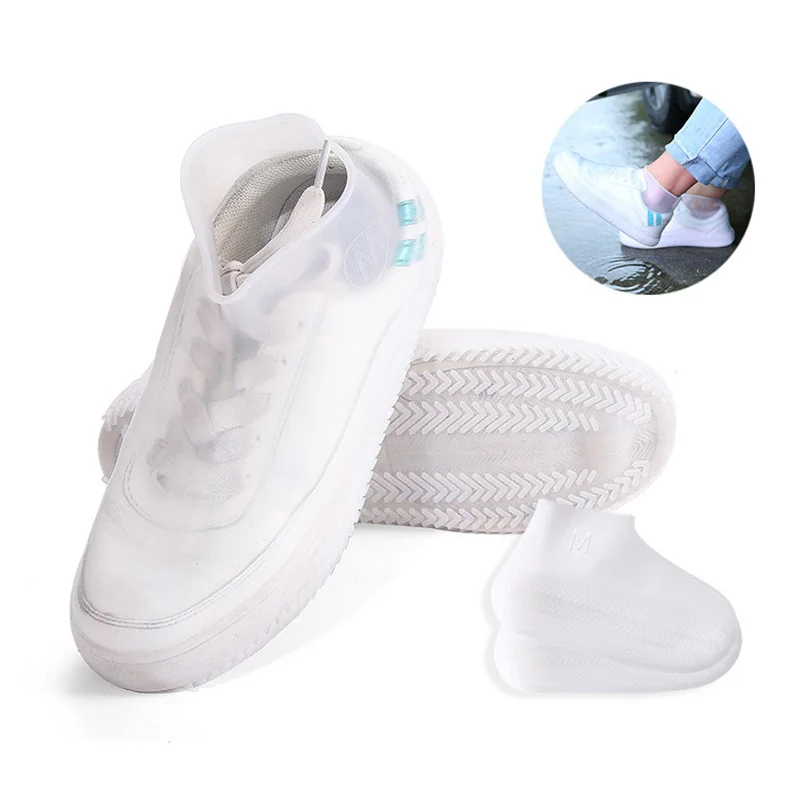 

1 pair Reusable Rain covers Shoes cover waterproof size 30-44 elastic force rain cover shoes autumn boots covers