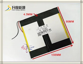 

3.7V 8000mAH 4313890 Polymer lithium ion / Li-ion battery for tablet pc e-book,cell phone,powerbank