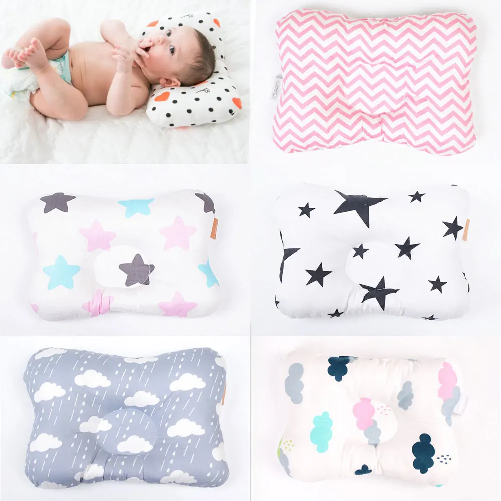 

Newborn Baby Positioning Pillow Pattern Infant Pillow Flat Head Sleep Positioner Support Cushion Prevent Chilren Bed Decoration