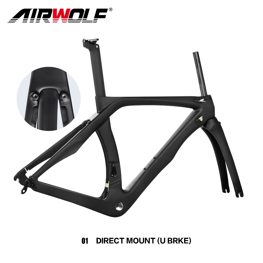 Airwolf 2018 карбоновая дорожная рама avaliable BSA/PF30/BB30 гоночный велосипед углеродное