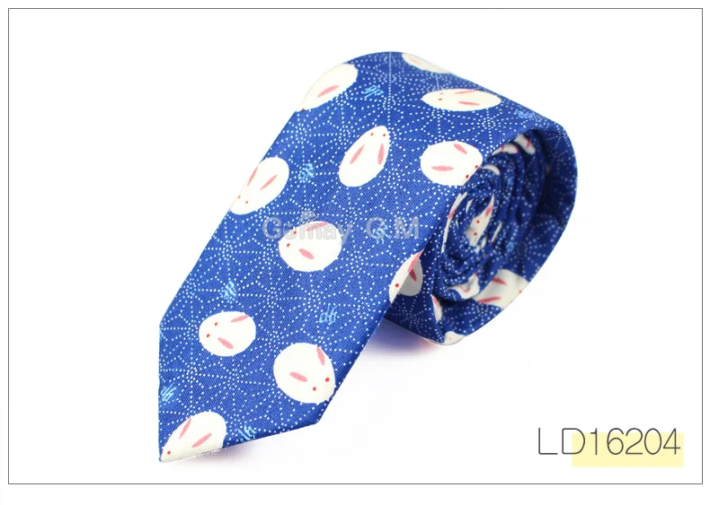 Men's Suit Animal Pattern Tie Classic Men's Printed Necktie Formal Business Anchor Bowknots Ties Male Cotton Skinny Slim Ties - Цвет: LD16204