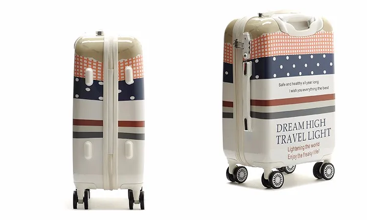 2" 24 дюйма ABS+ PC жесткий чехол с милыми буквами чехол для чемодана на колесиках/тяга для путешествий/чехол для путешественника
