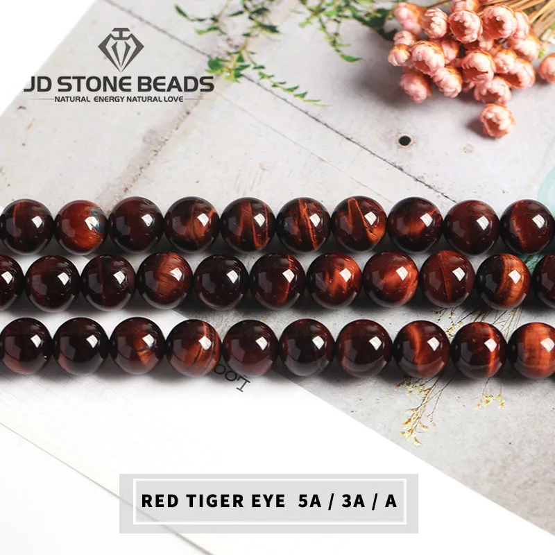

Africa Tiger Eye Natural Red Tiger Eye Beads Gemstone Handmade Bracelet Necklace Pendants Accessories For Man Jewelry Making