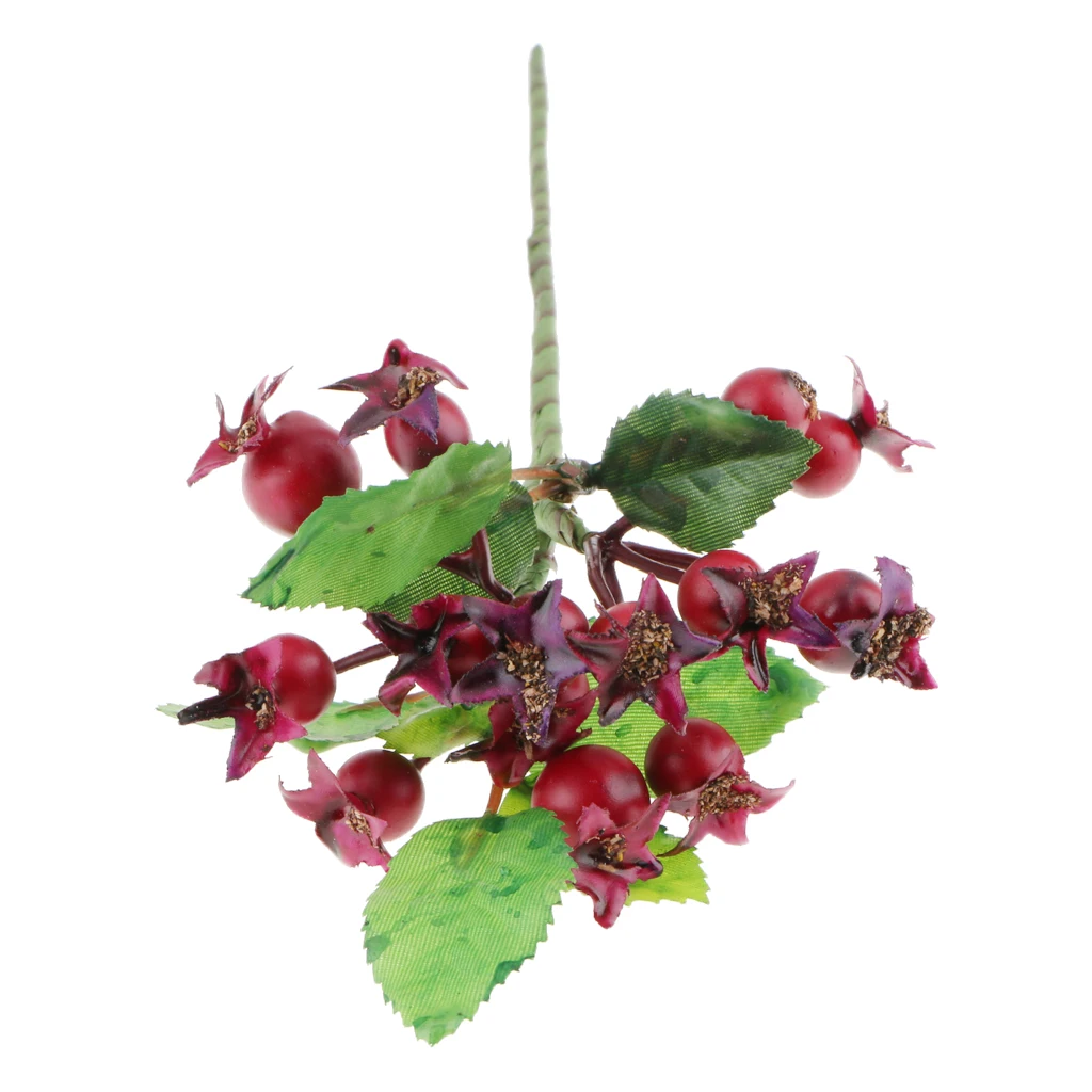 

Colorful Fake Fruits Small Berries Artificial Flowers Stamen Wedding Christmas DIY Craft Party Floral Decor