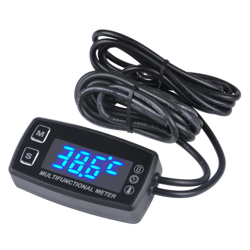  LED Tach/Hour Meter thermometer temperature meter for gasoline marine outboard paramotor trimmer cu - 32729825538