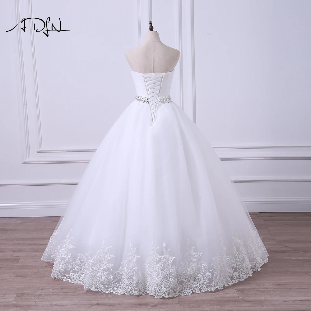 US $72.05 Adln 2020 Ball Gown Wedding Dress Robe De Mariee Elegant Real Photos Sweetheart Tulle Beaded Corset Cheap Bridal Gown Plus Size