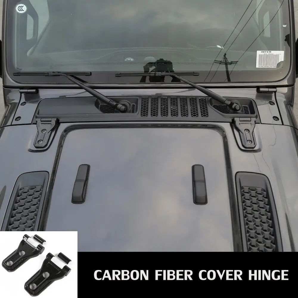 Накладка на переднюю капот двигателя из углеродного волокна для Jeep Wrangler JL