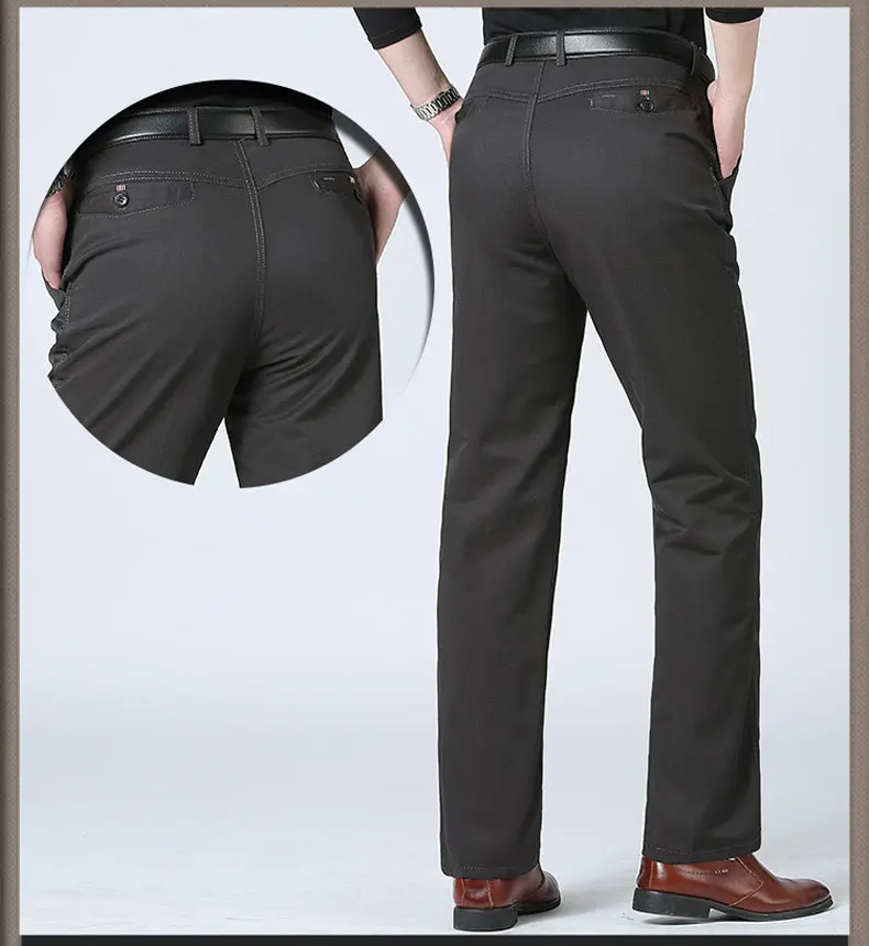 HORMETCI летние хлопковые мужские брюки легкие с высокой талией прямые деловые повседневные длинные брюки мужские