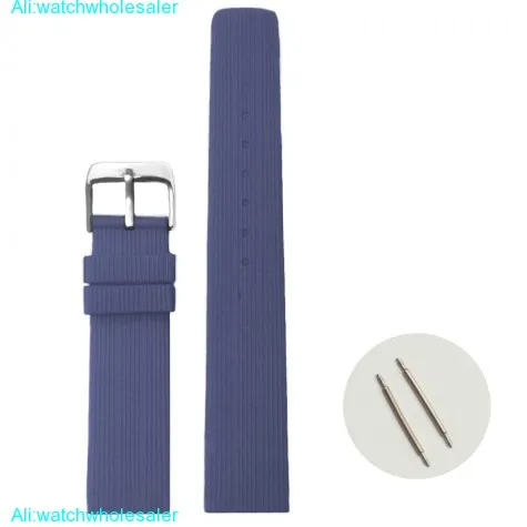 20mm Top Dark Blue Silicone Jelly Rubber Unisex  Watch Band Straps WB1071Q20JB