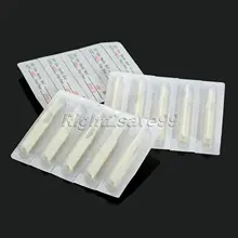 50 шт. 13ft Плоский наконечник татуировки Одноразовые сопла Насадки для татуировок сцепление шапки поставки иглы белый Пластик одноразовые sterlized nozz