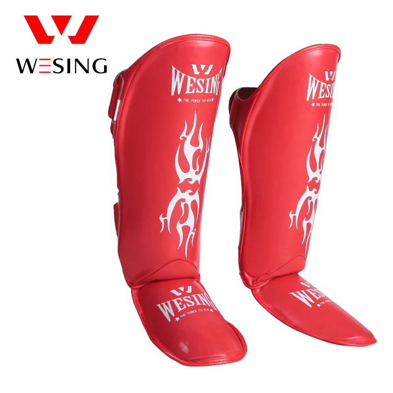 Wesing Муай Тай Щитки ног колодки защитное снаряжение ММА Shinguards Муай Тай щиток молодежи