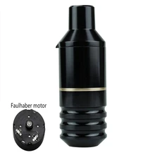 Новинка! Татуировка ручка короткая ручка машина немецкий Faulhaber мотор татуировка машина с 2 головками разъем пост. тока