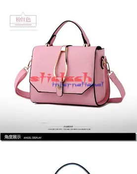

by dhl or ems 50pcs Women Bags Handbag Tote Crossbody Over Shoulder Sling Leather Messenger Candy Color Lock Female hot