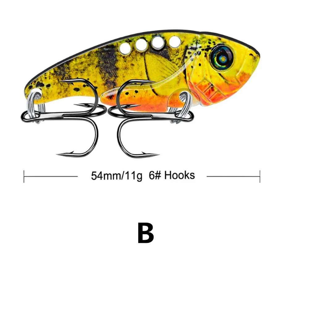 1 шт. Новинка 55 мм 11 г металлическая VIB рыболовная приманка вибрационная ложка приманка для рыбалки твердый воблер искусственная Цикада приманка воблер Спиннер