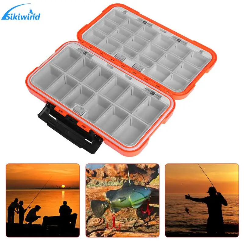

Double Layer Hard Plastic Fishing Box 30 Compartments Large Capacity Waterproof Tool Accessory Fly Carp Fishing Tackle Boxes