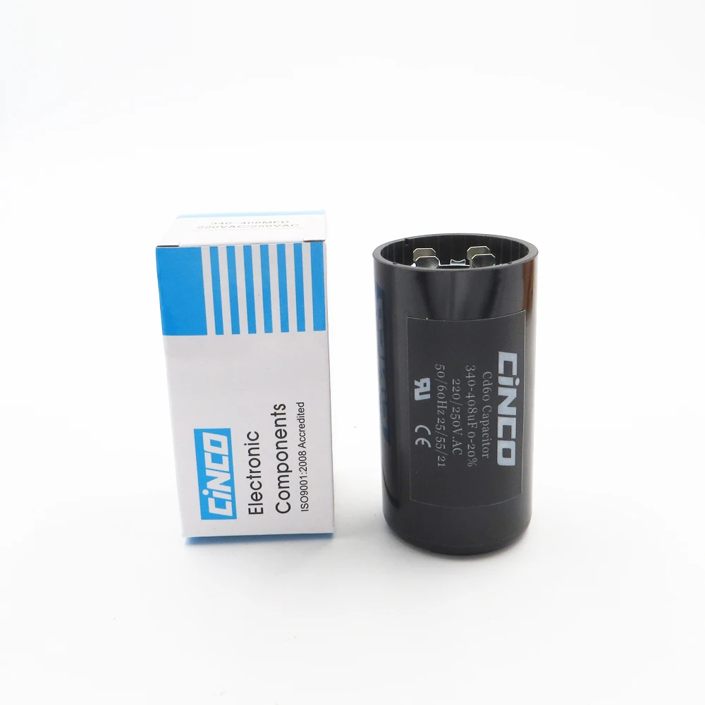 

340-408MFD 220V 250V 275V CD60 Motor Start Capacitors RV Motor Starting 340-408 mf uf Compressor HVAC Electrolytic 220VAC 250VAC