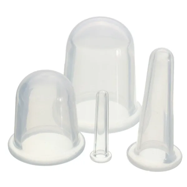 4 шт./упаковка силиконовая чашка для терапии Вакуумная массажа антицеллюлитная