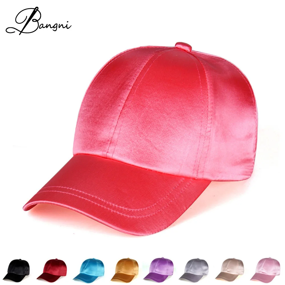 2017 Silky Satin Hat Gorras Solid Color Satin Silk Hat Fashion Women
