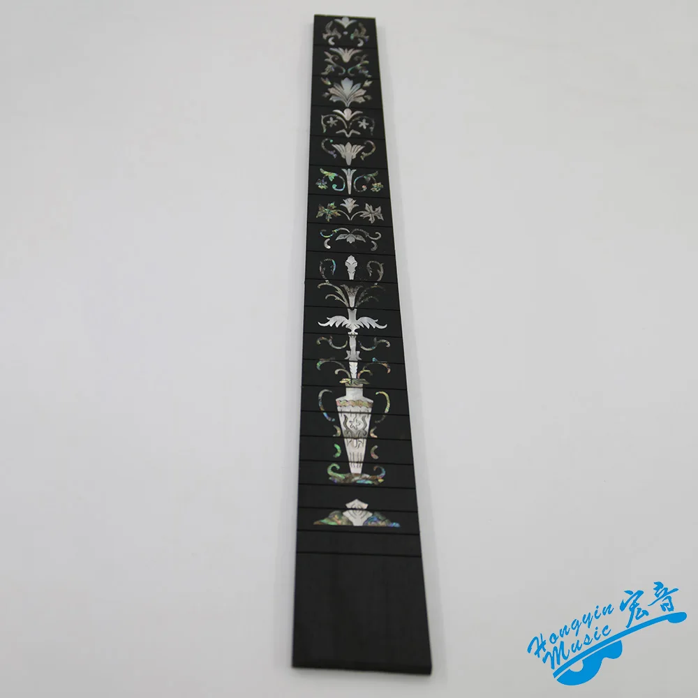 

Ebony Wood Art Vase Pattern Color Shell Mosaic Fingerboard Acoustic Guitar Fingerboard Guitar Making Wood Material