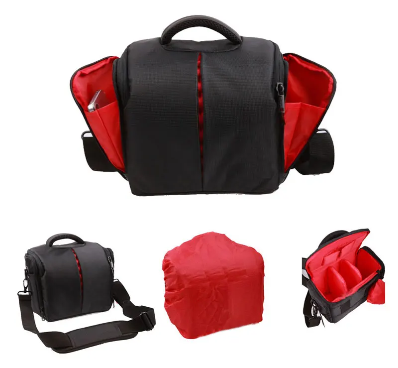 Best for Nikon Canon Sony SLR DSLR Lens Camera Bag Carry Case + Rain Cover 