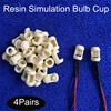 4Pair Resin Simulation LED Bulb Cup Light Cups Lamp Holder Assembled Material for RC Model Boat/Ship/Marine DIY Toys Spare Parts 1