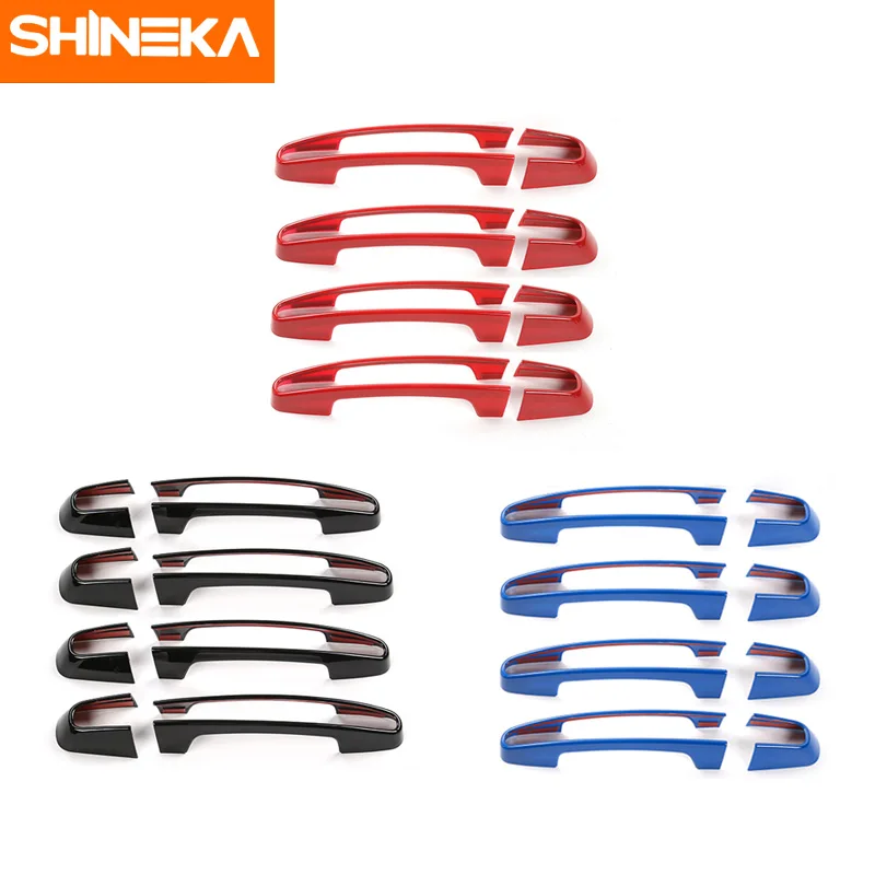  SHINEKA Car Styling Exterior Door Handle Cover Decorative Sticker Handles Trim for Chevrolet Equino