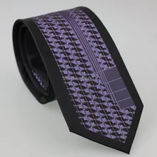 YIBEI Coachella жаккардовый шерстяной из микрофибры мужские галстуки Бренд черная граница Gravatas фиолетовая Геометрическая сетка Corbata свадебное платье