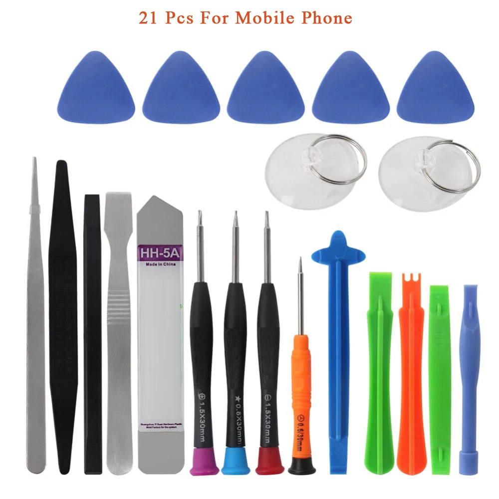 21 in 1 Mobile Phone Repair Tools Kit Spudger Pry Opening Tool Screwdriver Set for iPhone X 8 7 6S Plus iPods Hand Tools Set