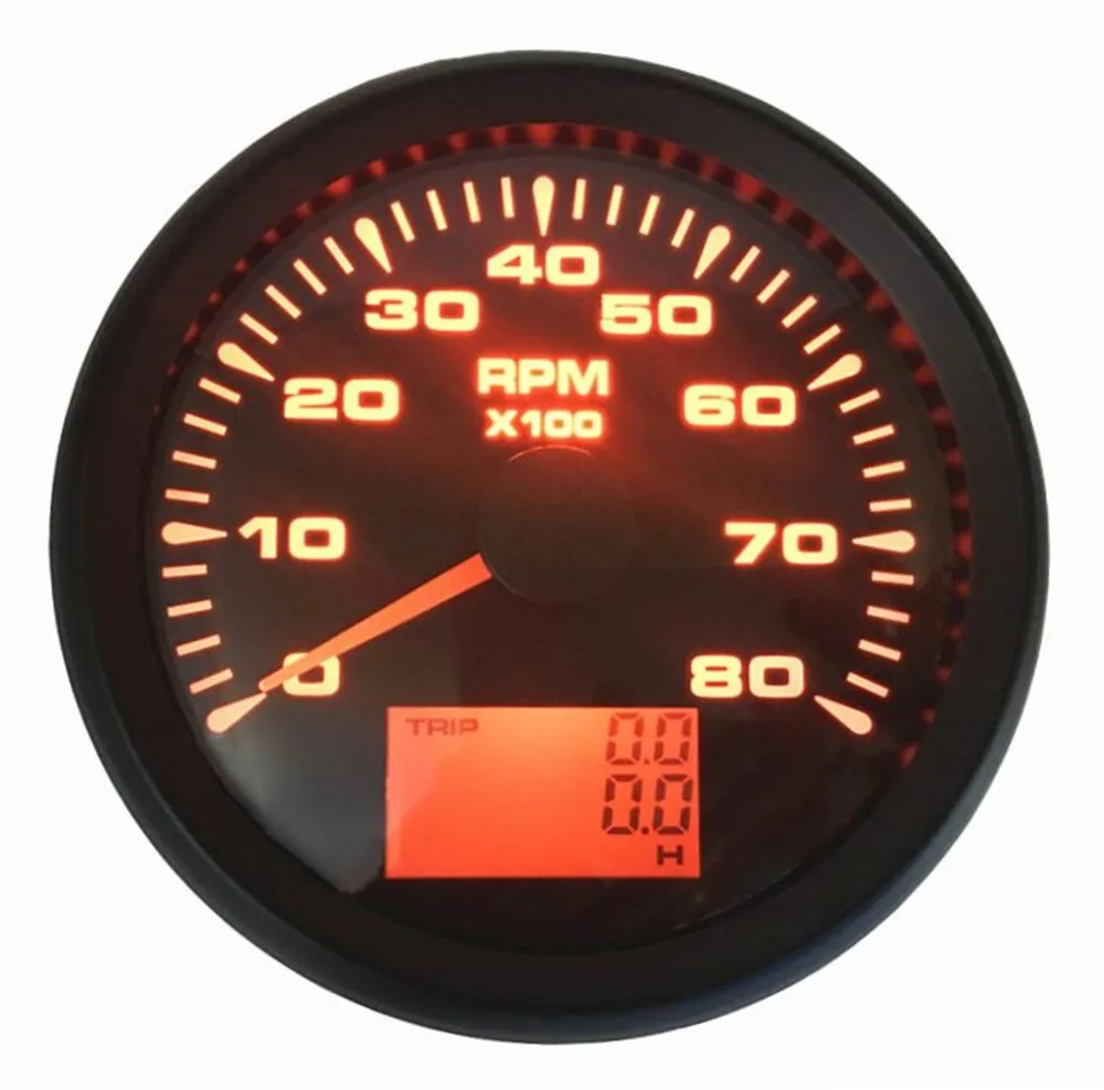 

1pc New Style 85mm Rev Counters Modification 0-8000rpm LCD Tachometers with Hour Meters and 8 Kinds Backlight Color for Car Ship