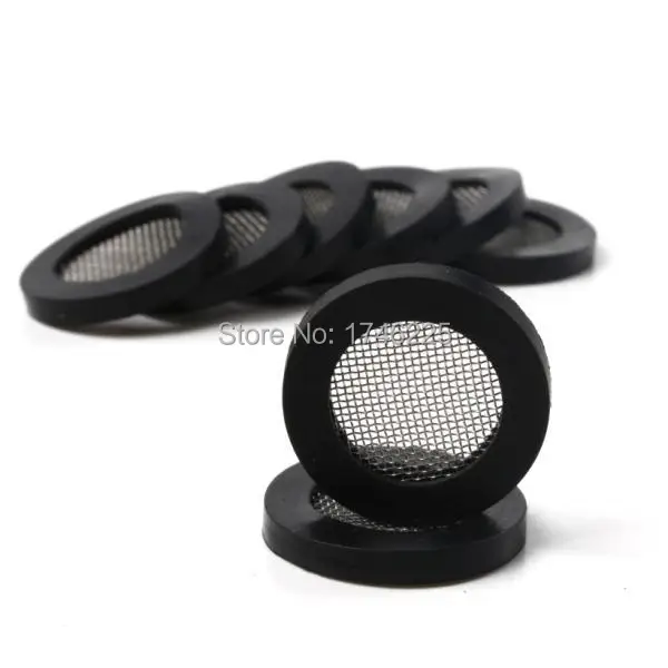 

10pcs / lot 1/2 3/4 rubber seal ring filter Shower nozzle hose rubber gasket stainless steel filter rubber gasket